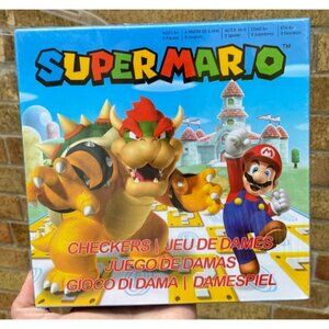 2019 Official Nintendo Super Mario Bros Checkers Children's Board Game New